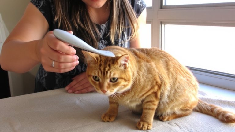 brush cat with deshedding tool