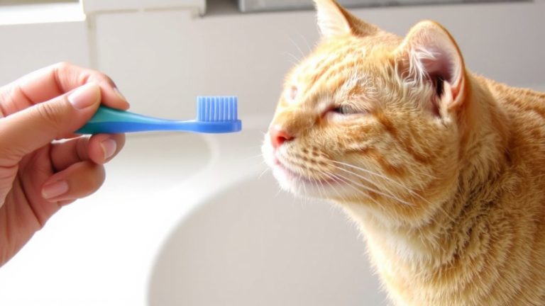 cat toothbrush back molar cleaning
