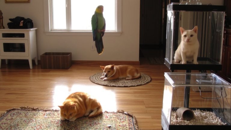 cats dogs birds fish