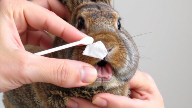 check and clean rabbit teeth