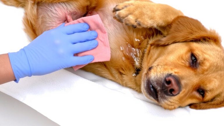 clean dog groin regularly