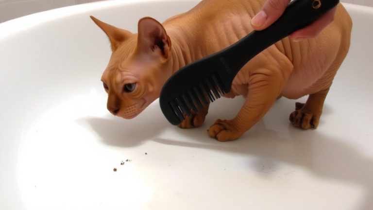 comb for sphynx parasite check