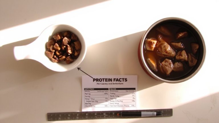 compare wet dry nutrient labels