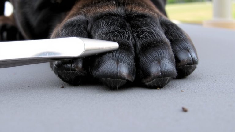 cut black dog nails