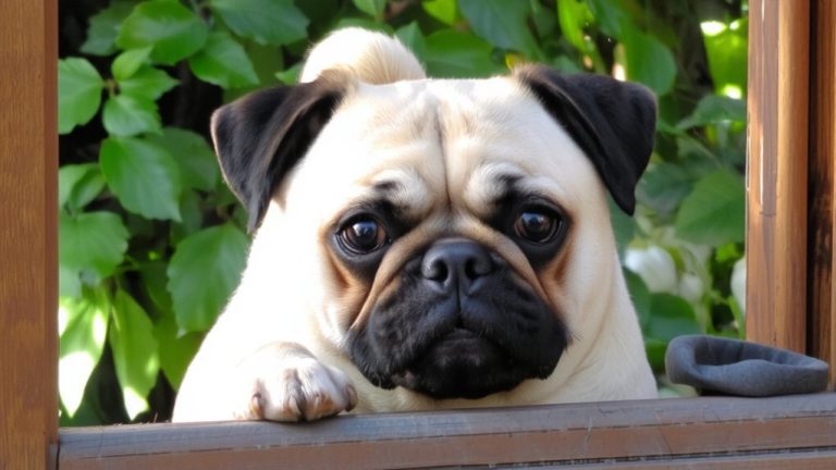 cute wrinkled playful pugs