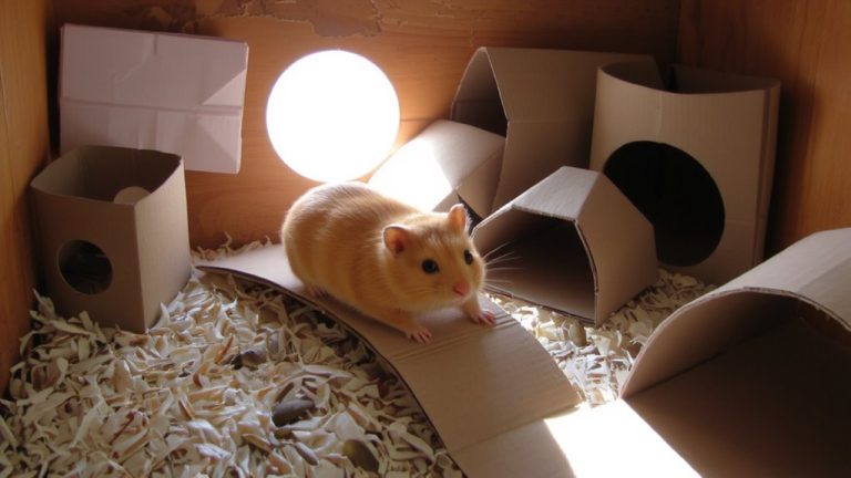 diy cardboard hamster enrichment