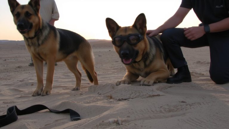 dogs adapting to protective eyewear