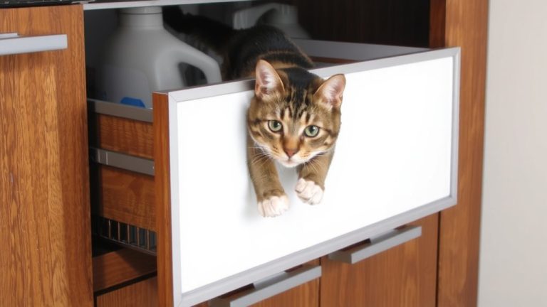 drawer stops prevent pet access
