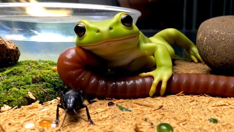 earthworms and crickets diet
