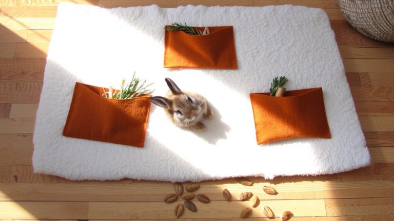 fleece foraging mat with treat pockets
