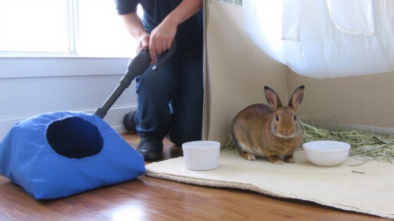 gentle rabbit enclosure cleaning