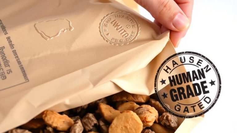 human grade pet food labels