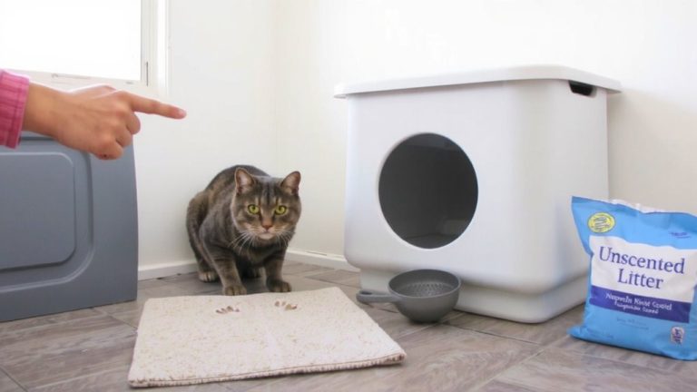 litter box training rescue cat