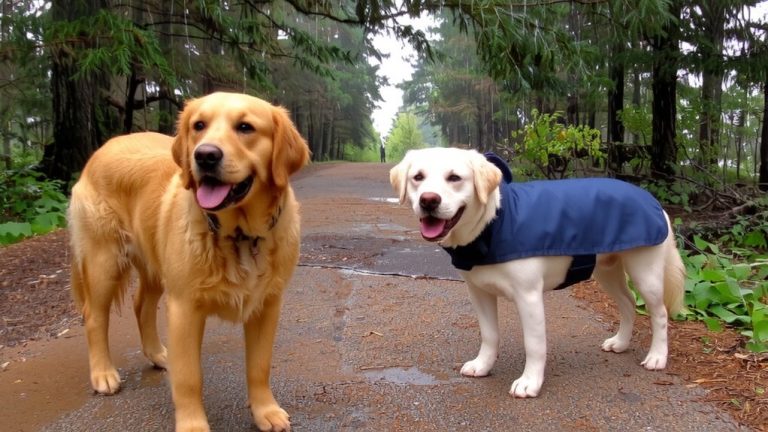 long haired dogs need rain protection