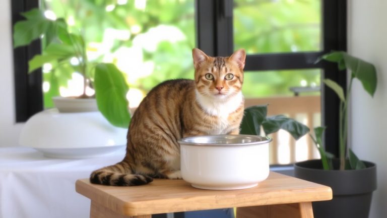 optimal cat food bowl height