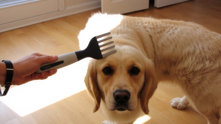 rake brush double coated dog