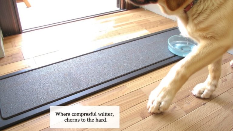 rubberized edging prevents pet injuries