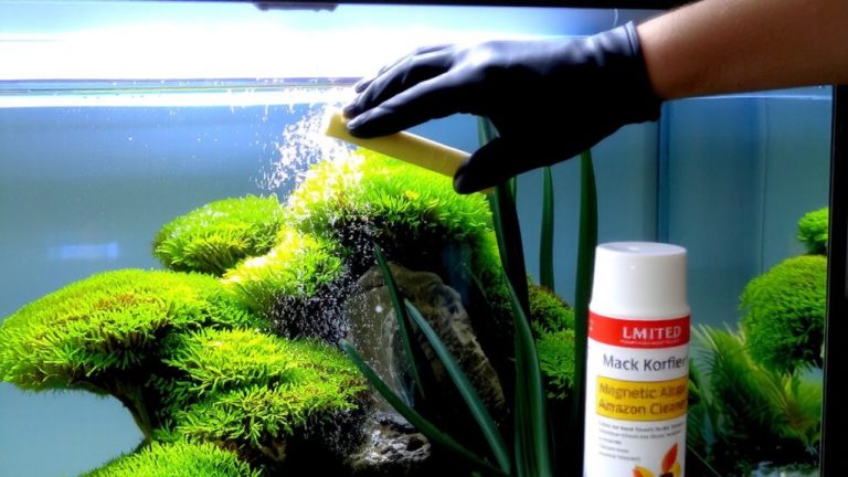 scrub algae with brush