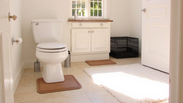 secure bathroom for dogs