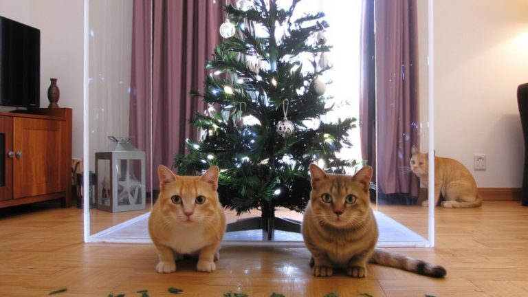 secure christmas tree from cats
