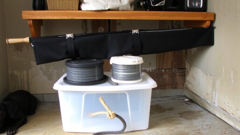 secure fishing gear storage