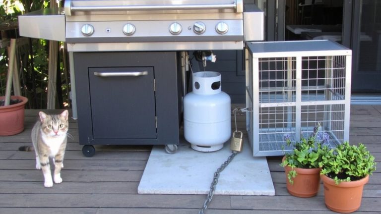 secure grills propane from pets