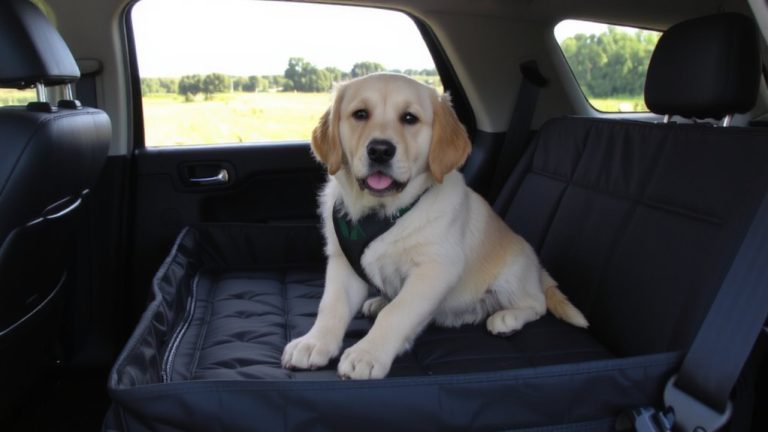secure puppy in carrier
