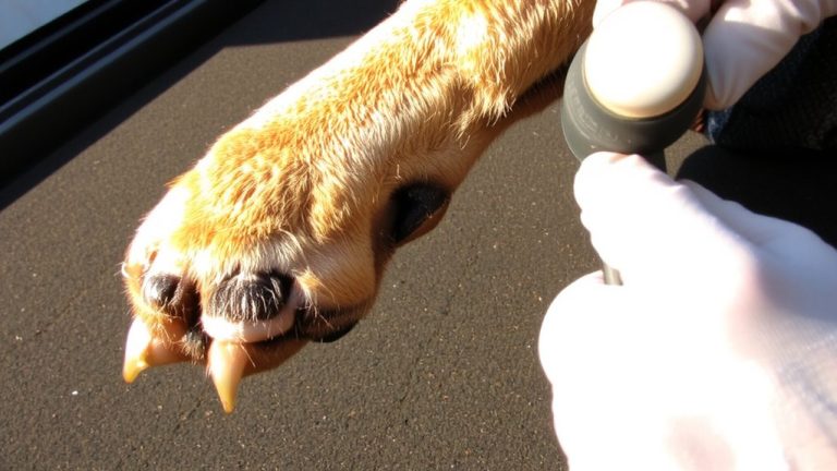 senior dog nail grinding