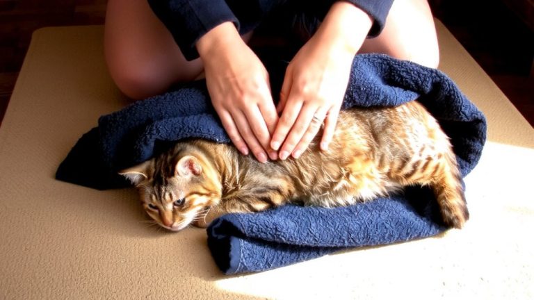 spray free towel only cat bath