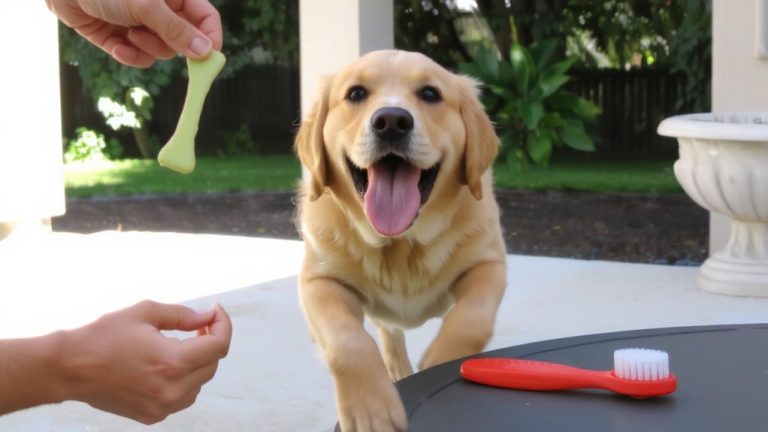 treat based dog dental training