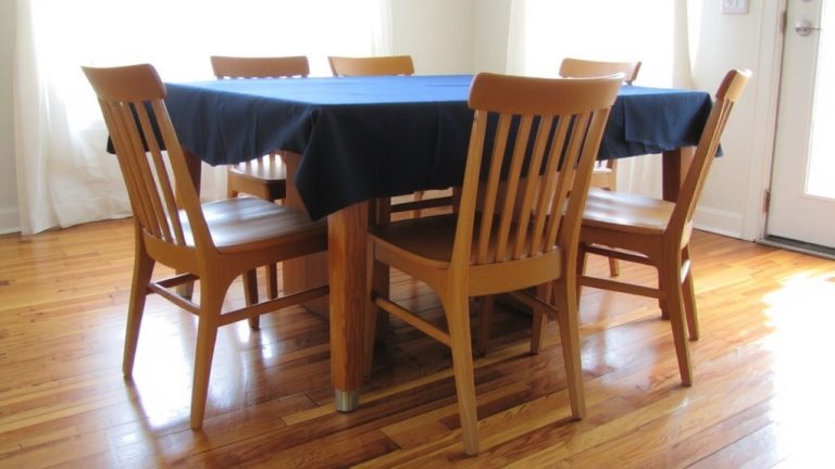 tucked chairs secure tablecloths