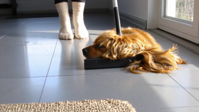 vacuum with rubber broom