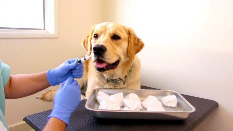 veterinarian s office vaccination visit