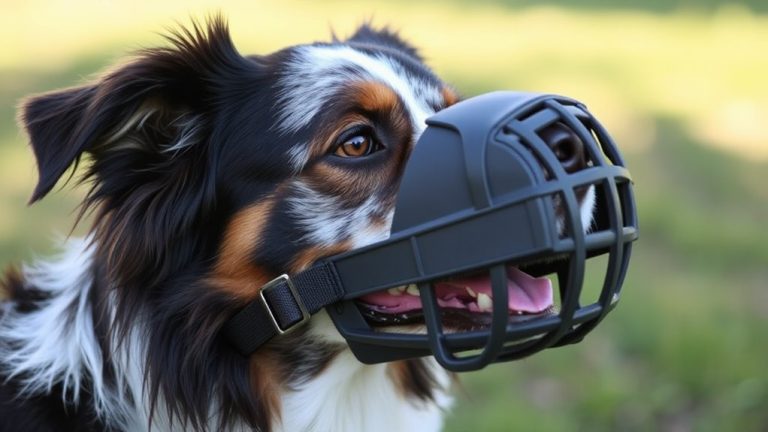 australian shepherd muzzle comfort security