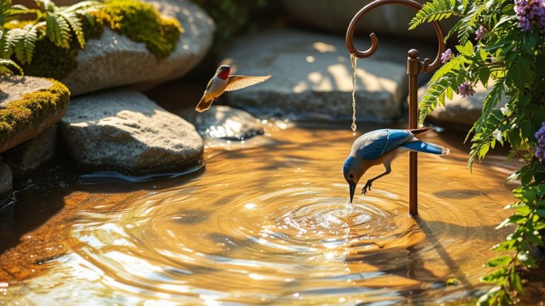 bird baths attracting feathered friends
