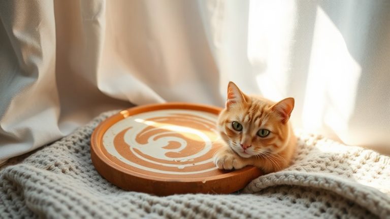 calm and entertained cat lick mat