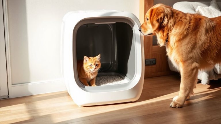 cat litter boxes dogs out