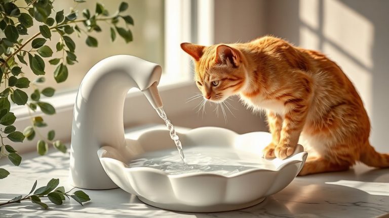 ceramic cat fountains hydration
