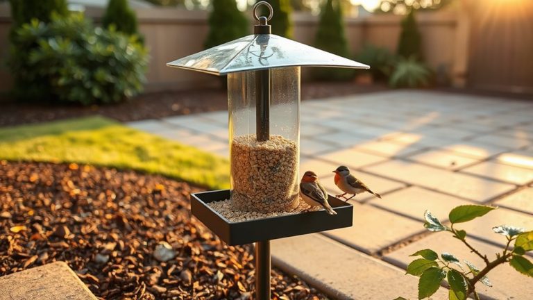 clean yard bird feeders