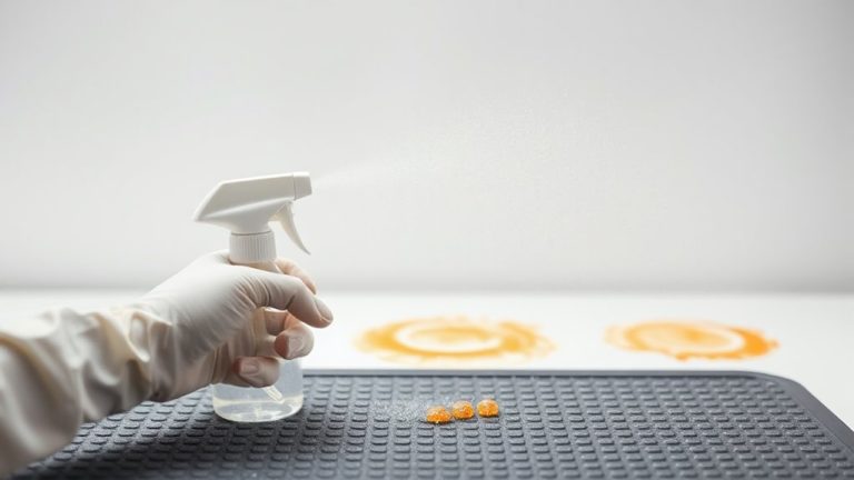 disinfectant sprays killing ringworm spores