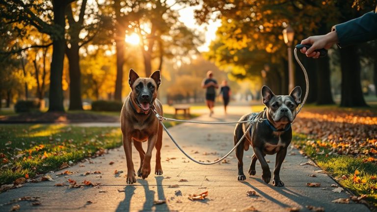 dual retractable leashes tangle free