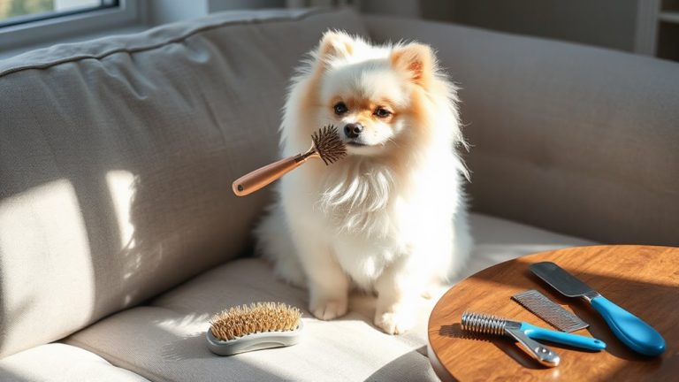 fluffy tangle free pomeranian brushes