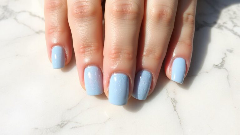 light blue nail polishes