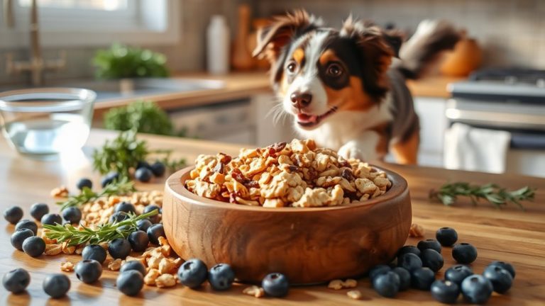 mini aussie tail wagging food