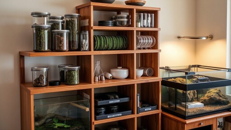 reptile tank shelf solutions