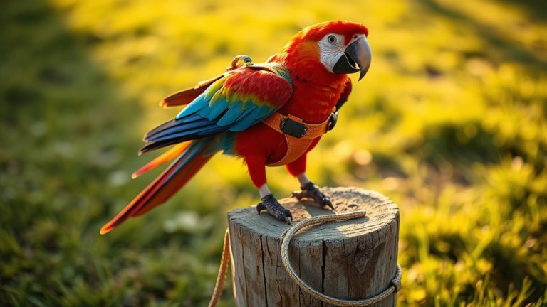 safe and happy parrot harnesses