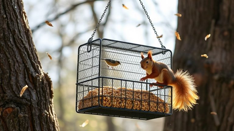 squirrel proof caged bird feeders