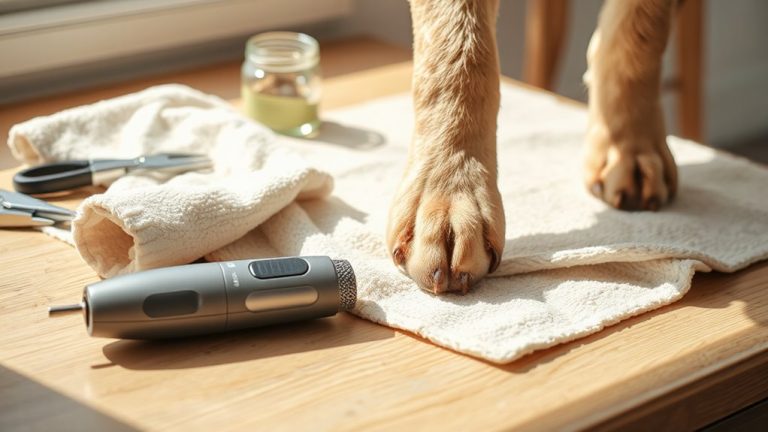 stress free dog nail grinding