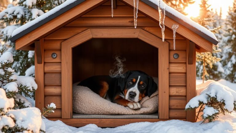 warm insulated outdoor dog shelters