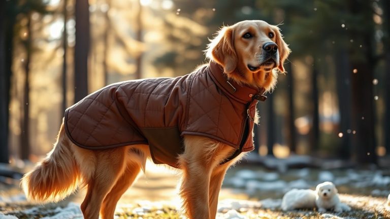 warm stylish coats for goldens